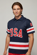 USA Hockey Adult Miracle on Ice 1980 Team Jersey Authentic Navy Polo