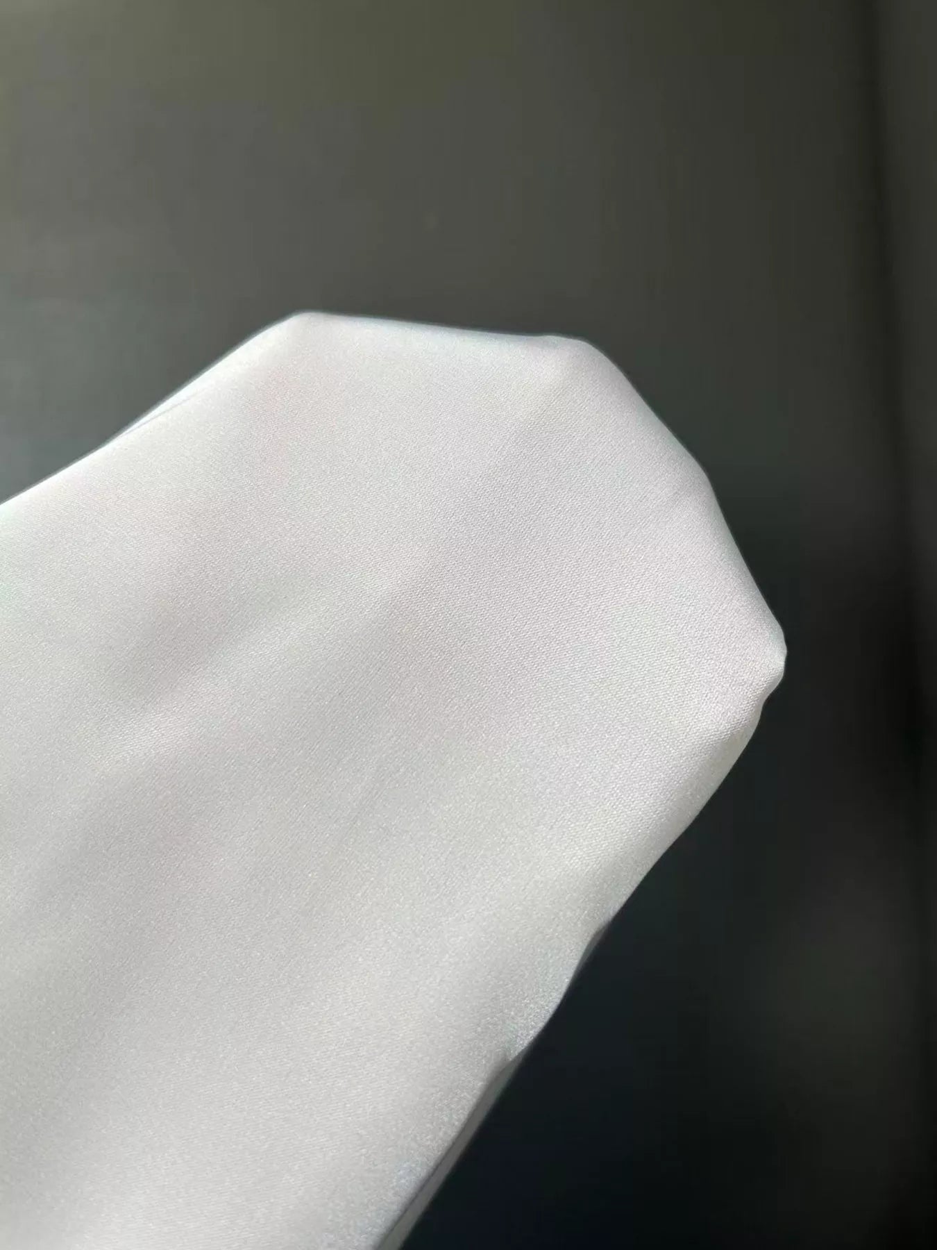 White Long Sleeve V-Neck Blouse with Ruched Front Detail