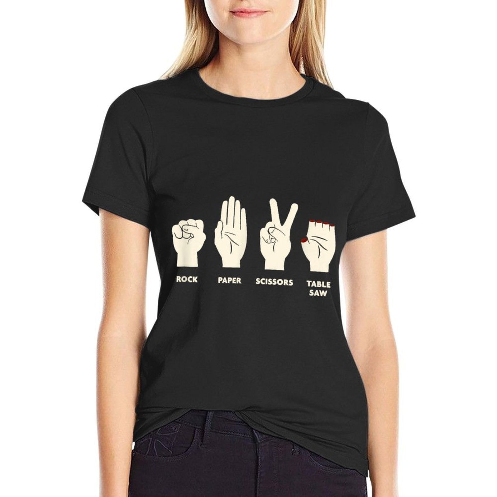 Rock Paper Scissors Table Saw - Funny Carpenter Contractor  Versatile T-Shirt