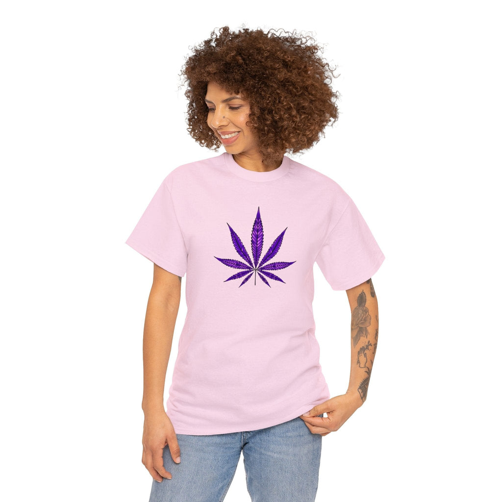 Purple Cannabis Leaf Tee