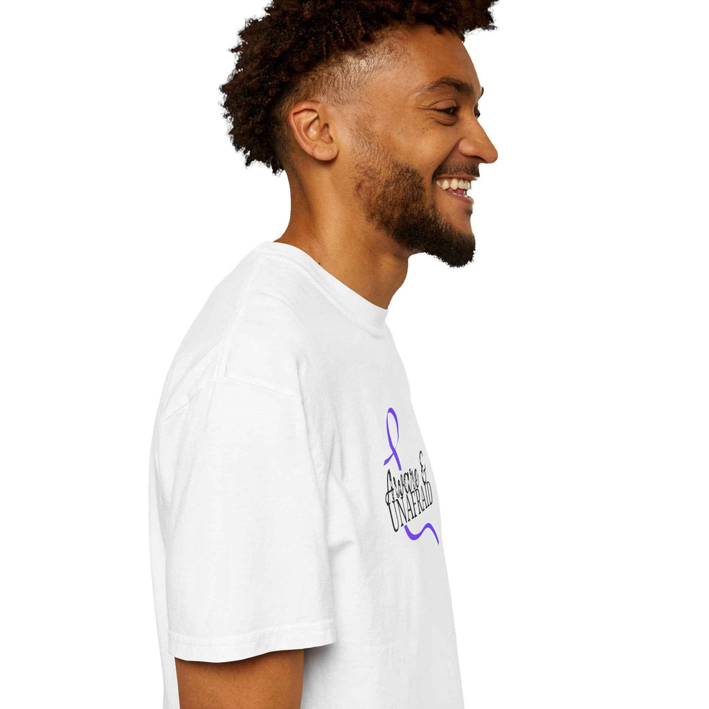 Aware & Unafraid T-Shirt – Epilepsy Awareness Purple Tee
