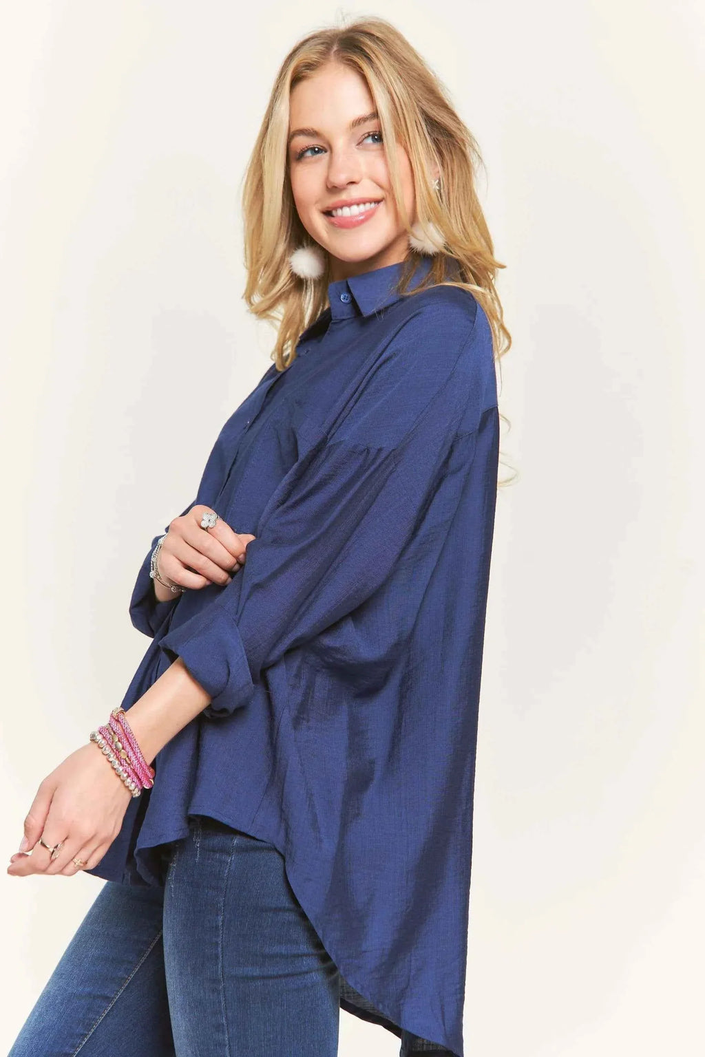 ADORA Button Down Linen Women's Blouse