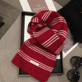 Wool Striped Contrast Knit Scarf for Women and Men
