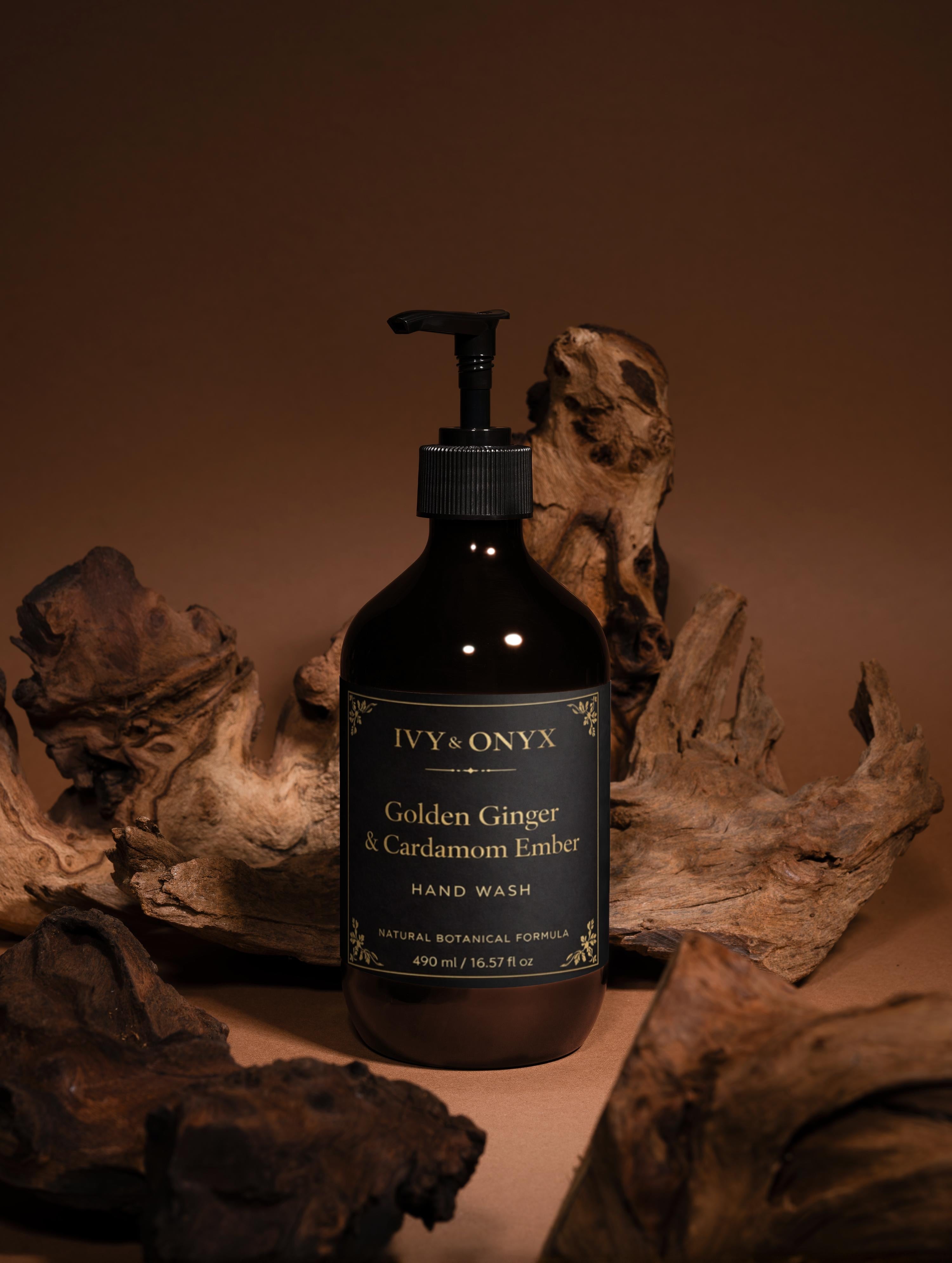 Golden Ginger & Cardamom Ember Luxury Hand Wash – 490ml
