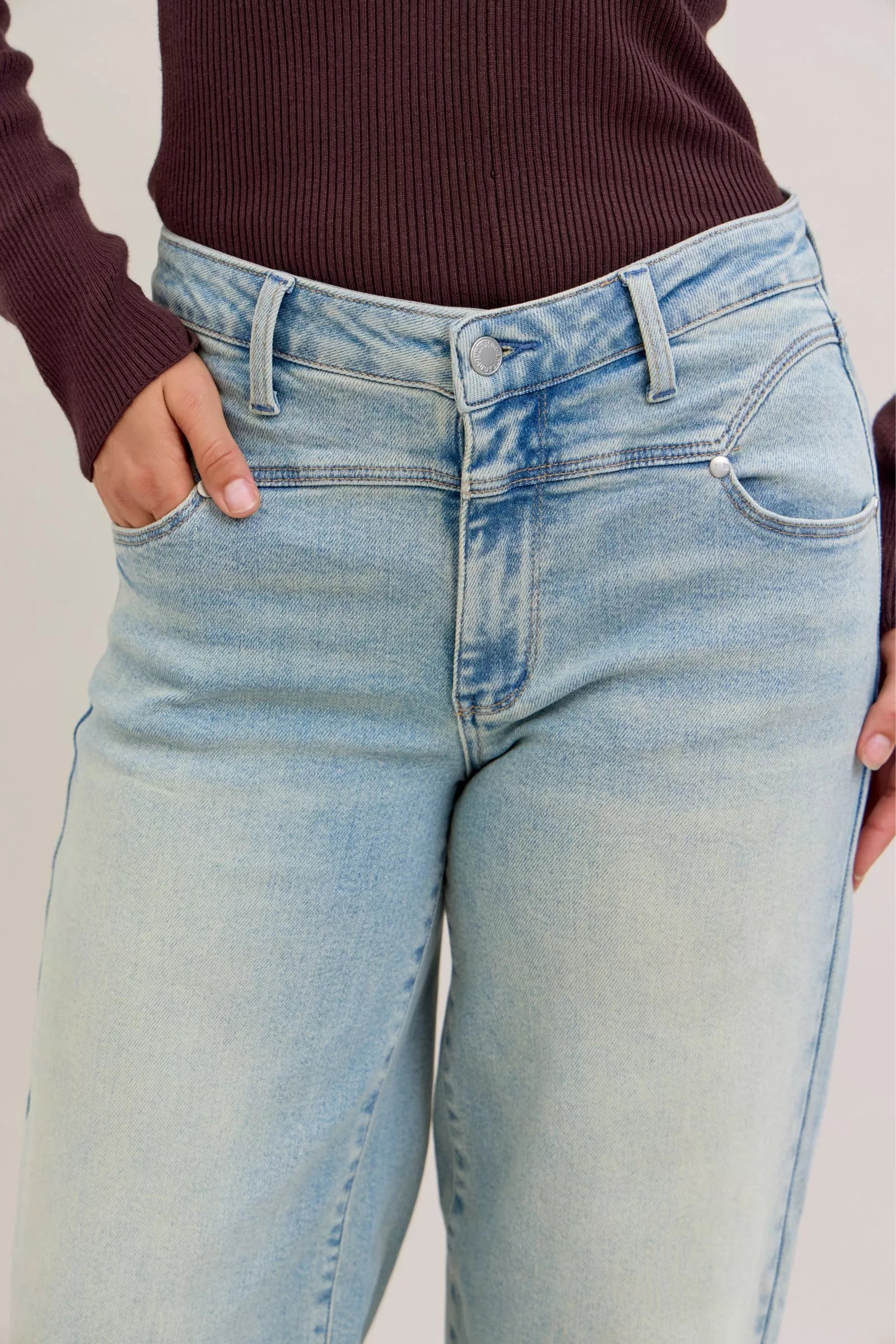 Judy Blue High Waist Jeans For Women With Flattering Column Straight Fit Versatile Everyday Wear