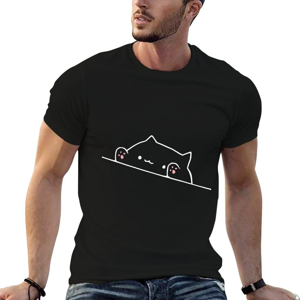 Bongo Cat Shirt  Rolled Sleeves T-Shirt
