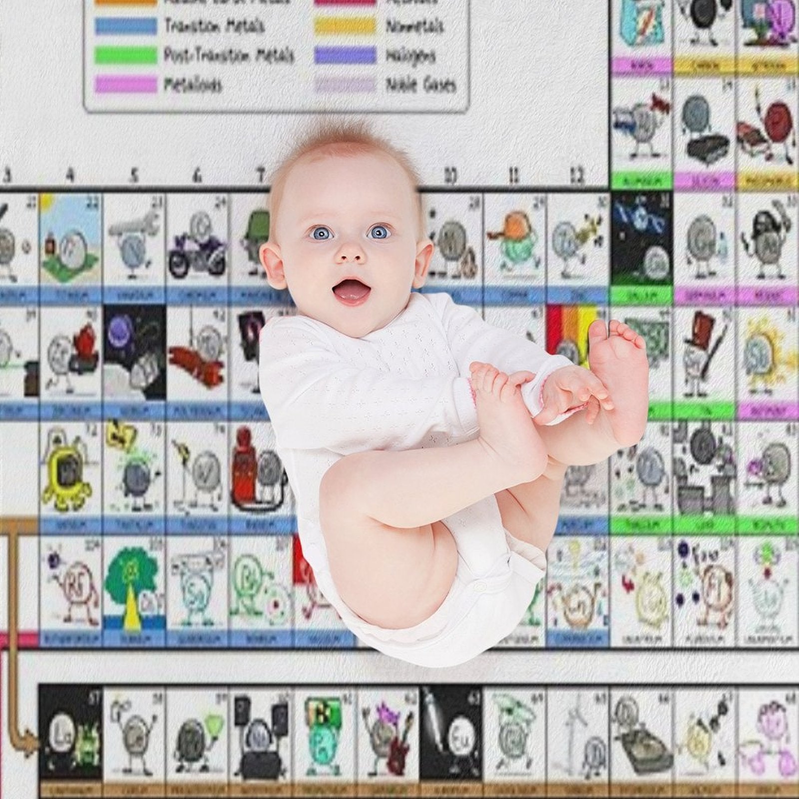 The Illustrated Periodic Table Throw Blanket