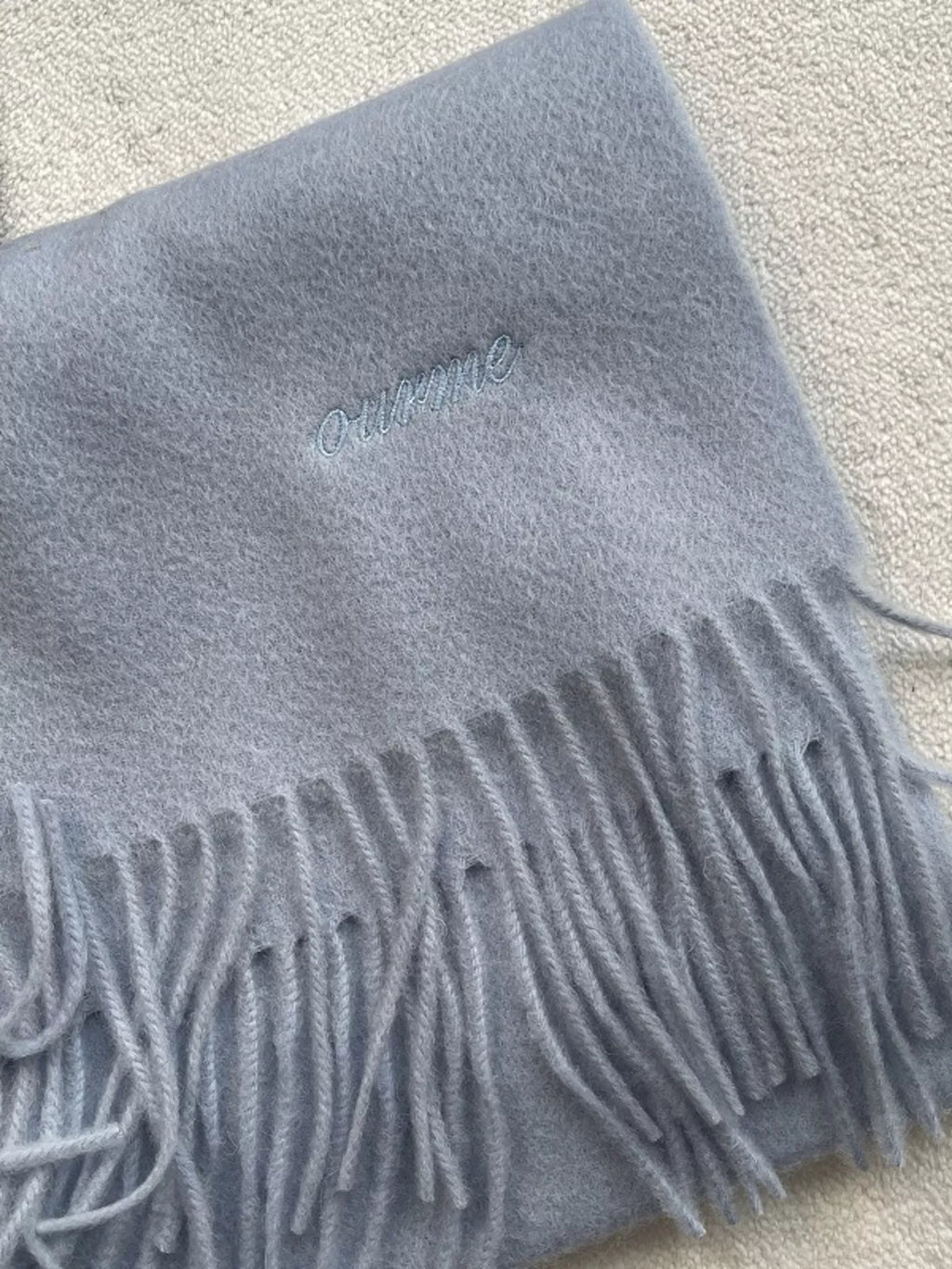 Wool Fringe Solid Color Scarf - Versatile