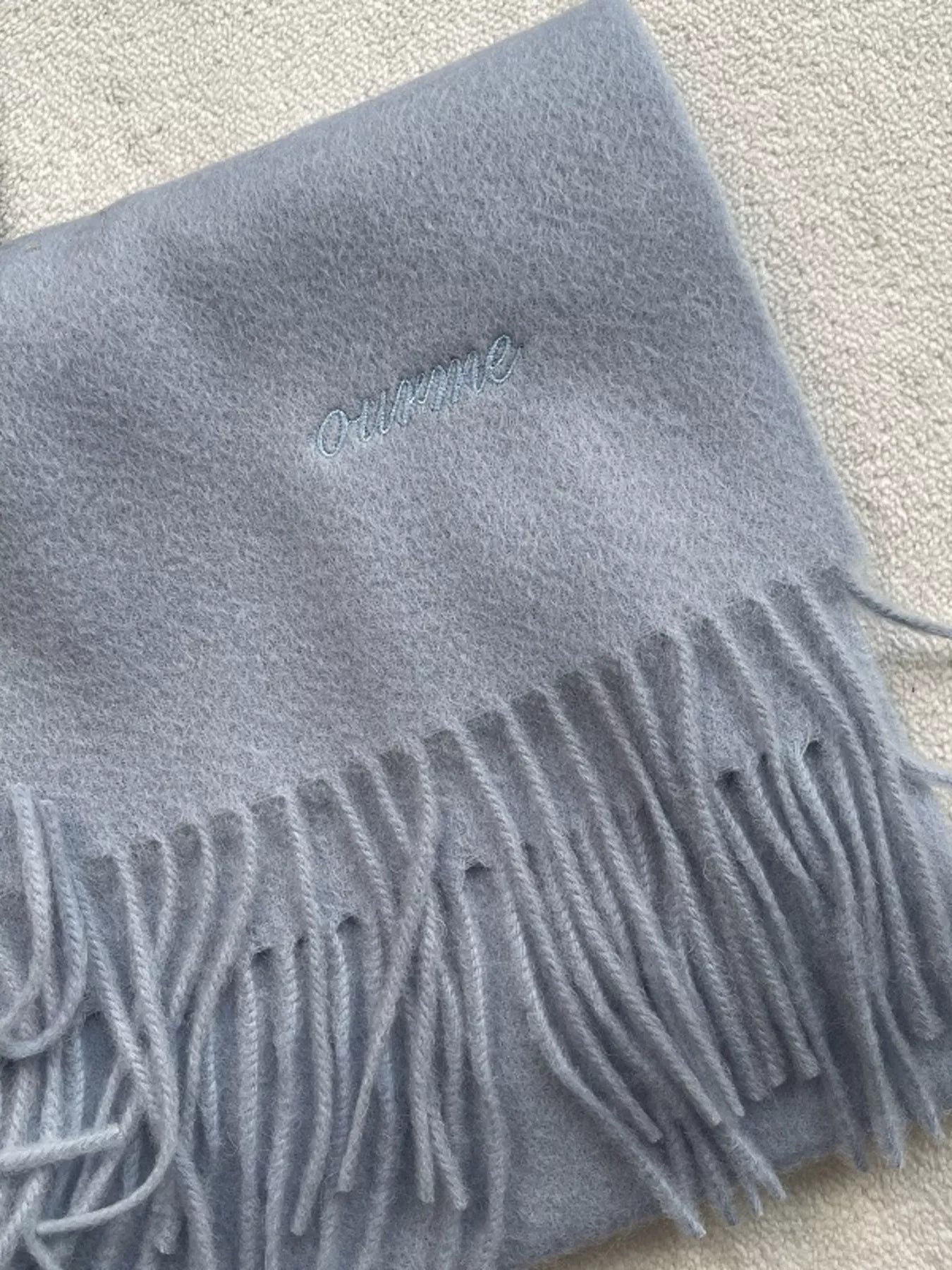 Wool Fringe Solid Color Scarf - Versatile