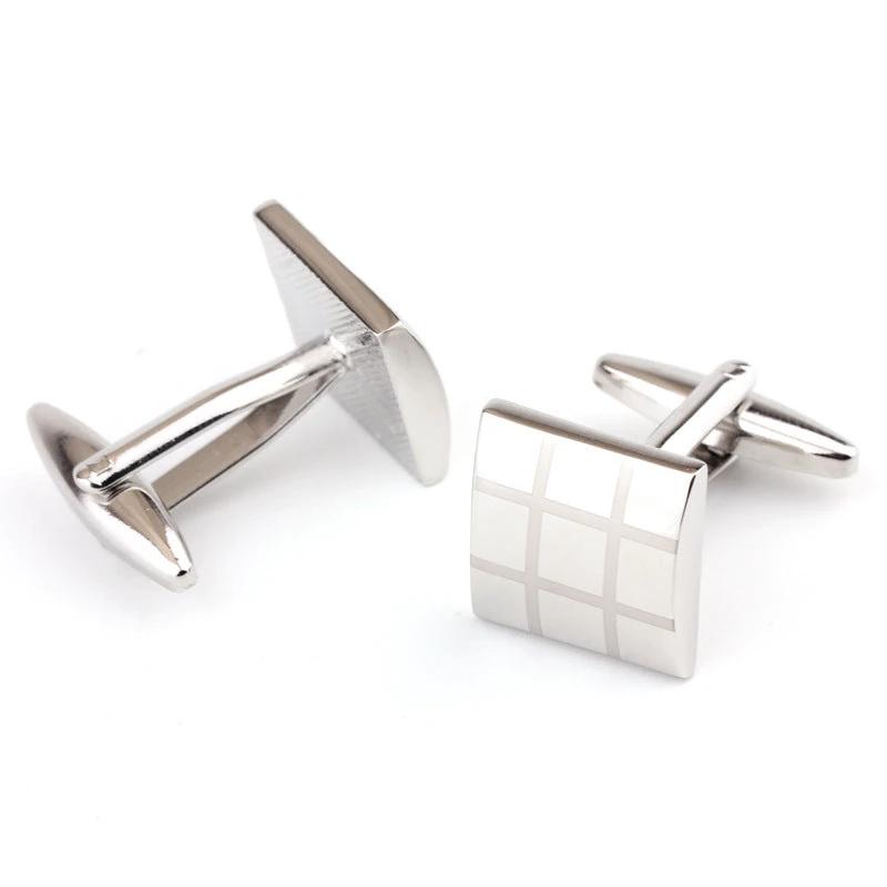 Men's Square Plaid Cufflinks