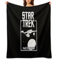 Enterprise NCC 1701 Black And White Throw Blanket