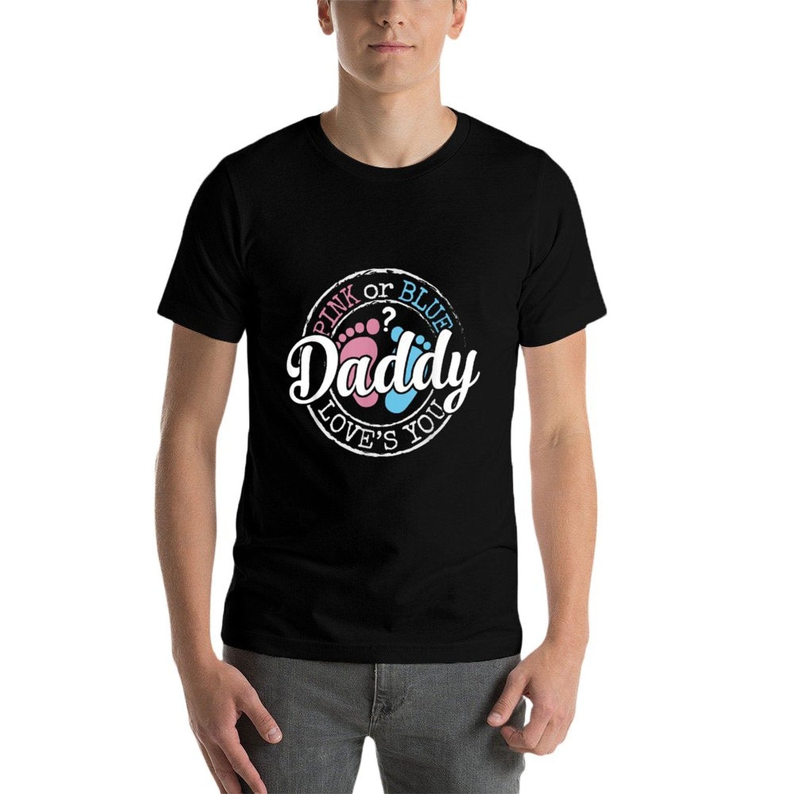 Gender Reveal Dad Daddy To Be Gifts Pink Or Blue Baby Shower  Graphic-printed T-Shirt