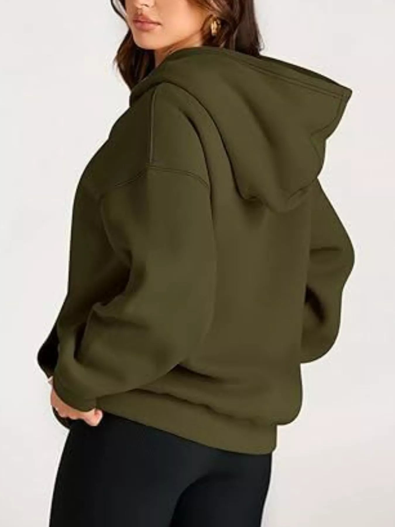 Women's Kangaroo Pocket Long Sleeve Hoodie Comfortable Pullover