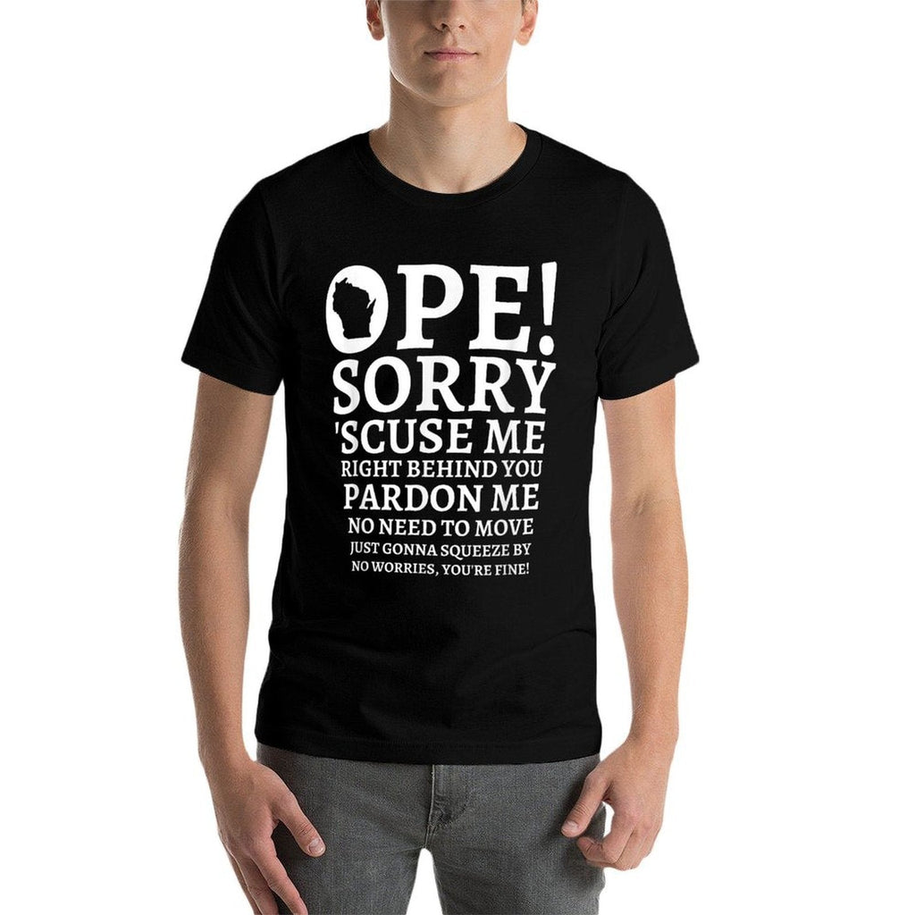 Funny Midwestern Wisconsin Native Ope Friendly State  Slim-fit Cut T-Shirt
