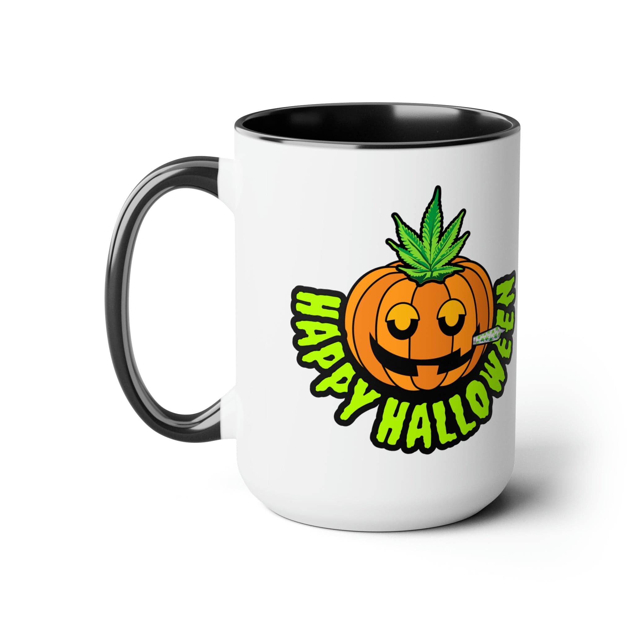 Happy Halloween Pumpkin Stoner 15oz Coffee Mug