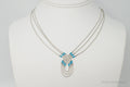 Vintage Native American Unsigned Turquoise Sterling Silver Bead Necklace