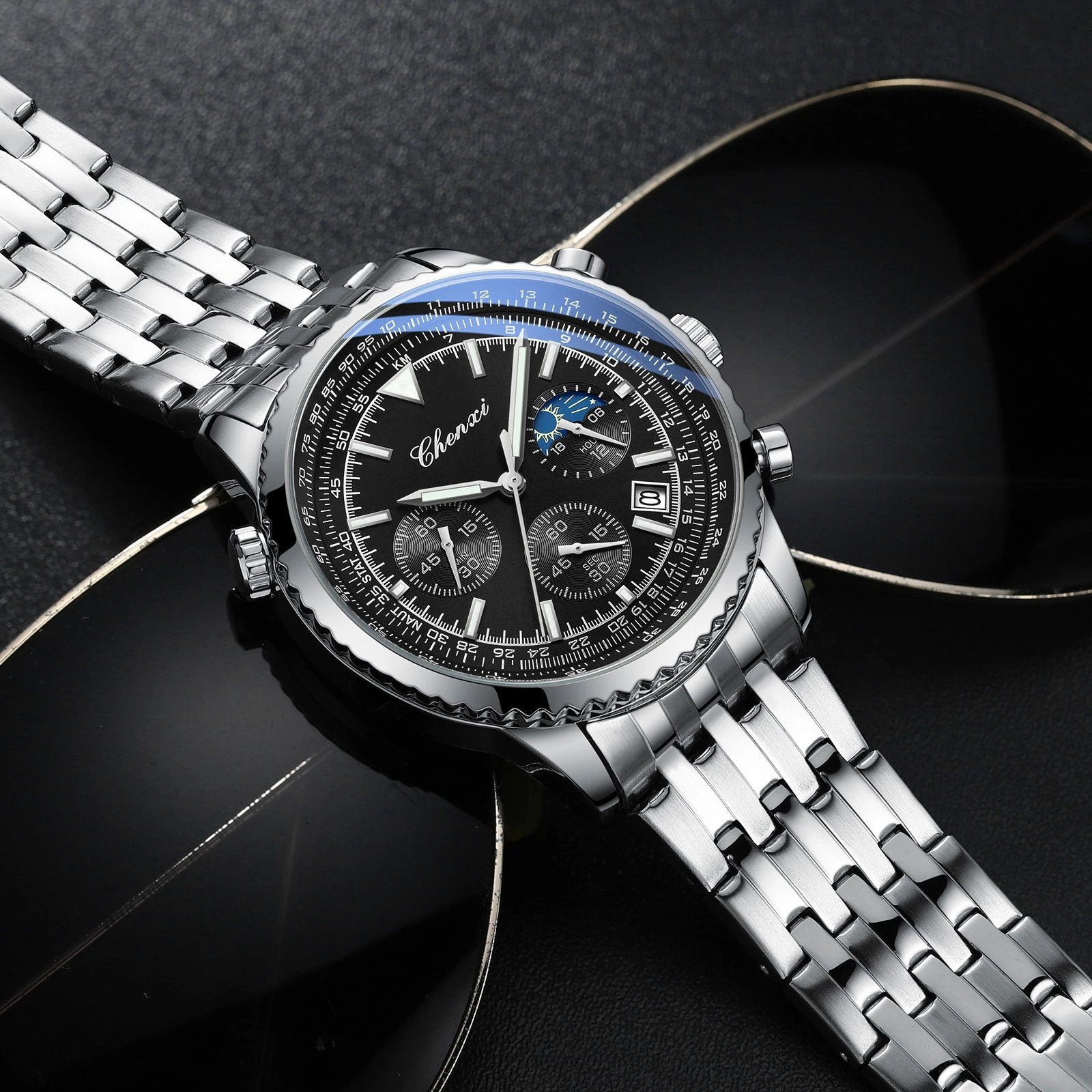 Men's Table Quartz Luminous Waterproof Watch
