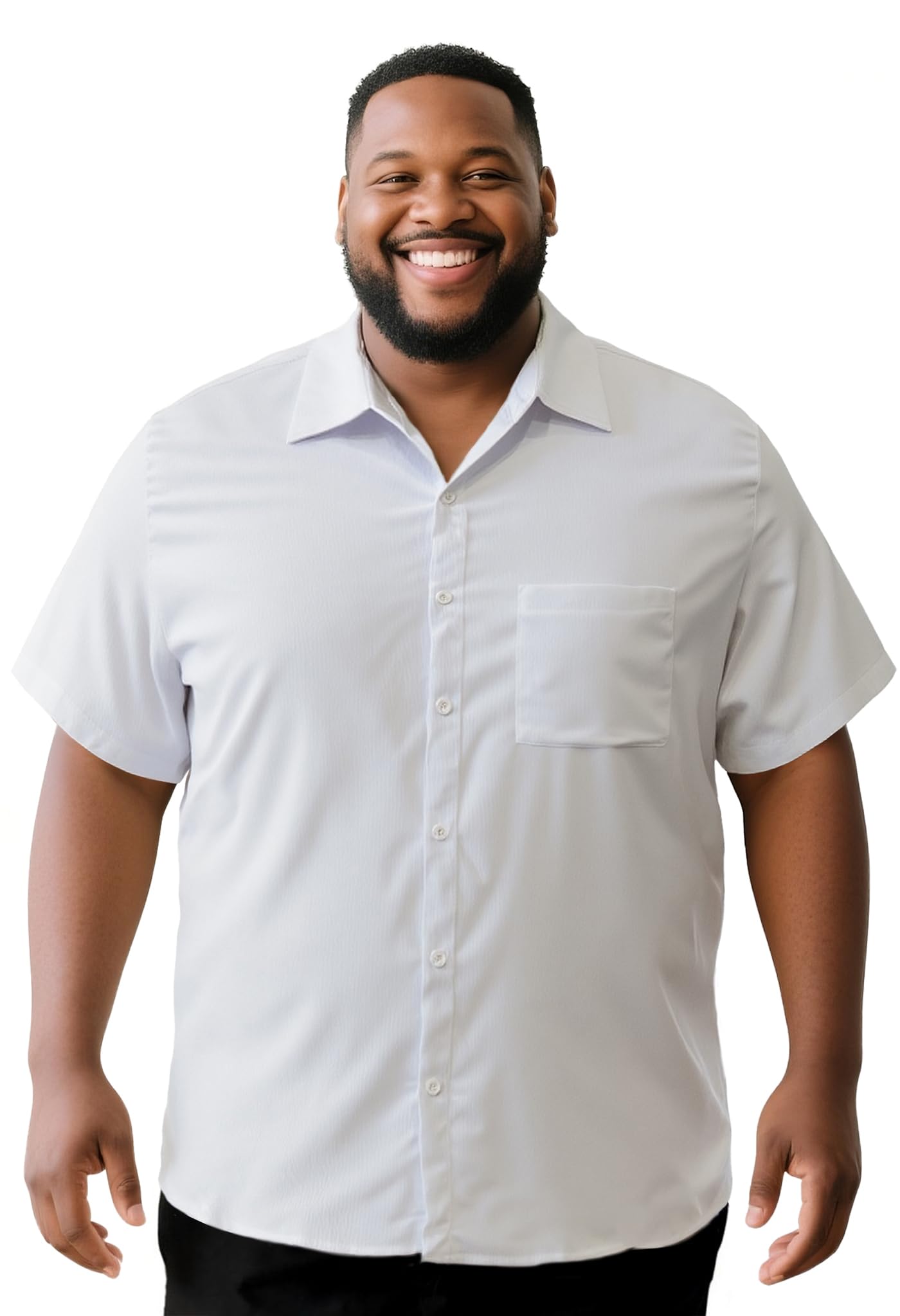 Yuyapu Button Down Shirt Men Causal Big and Tall Shirts for Men Short Sleeve Button up Summer Beach Work Shirts Plus Size