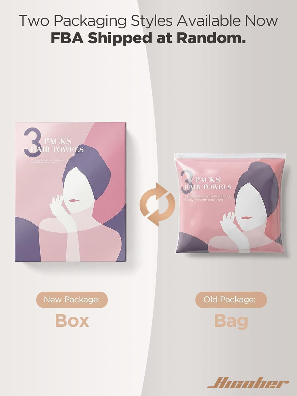 Hicober Microfiber Hair Towel