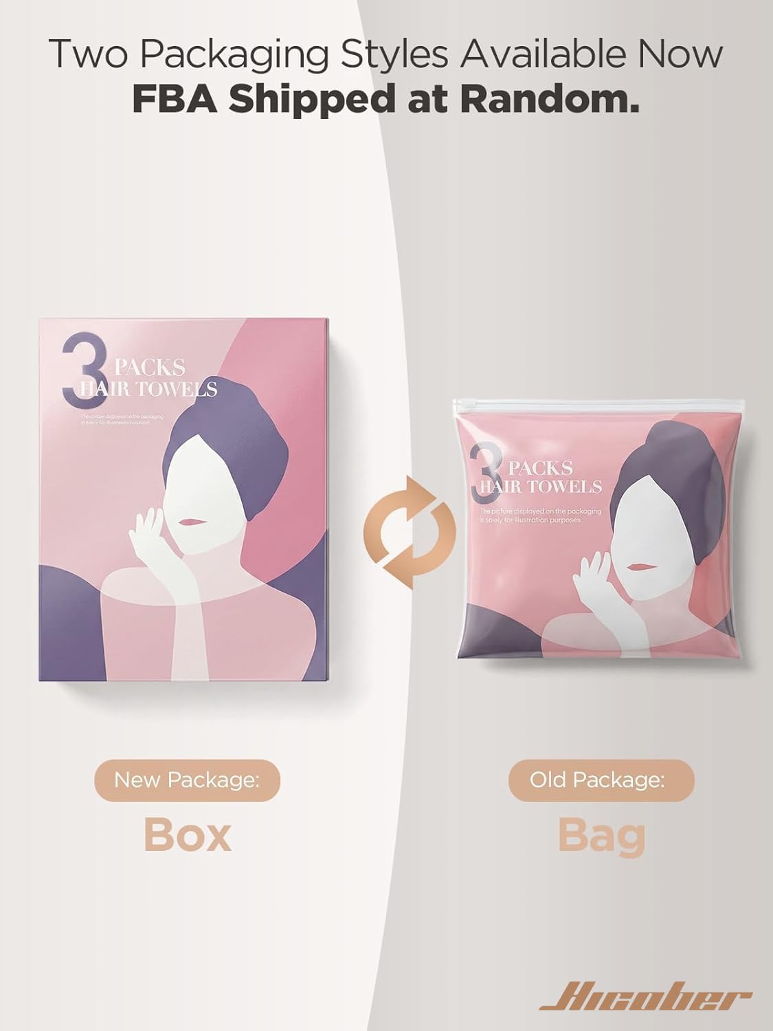 Hicober Microfiber Hair Towel