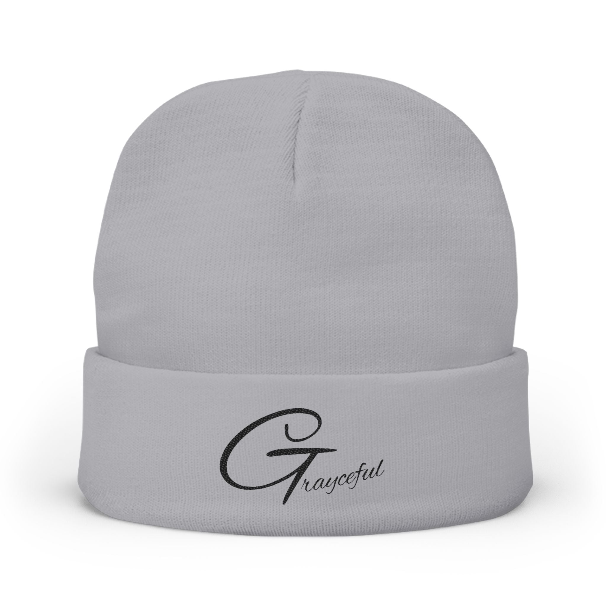 Grateful Embroidered Knit Beanie, Cozy Winter Hat, Gift for Her, Casual Beanie, Trendy Cap, Fall Accessories