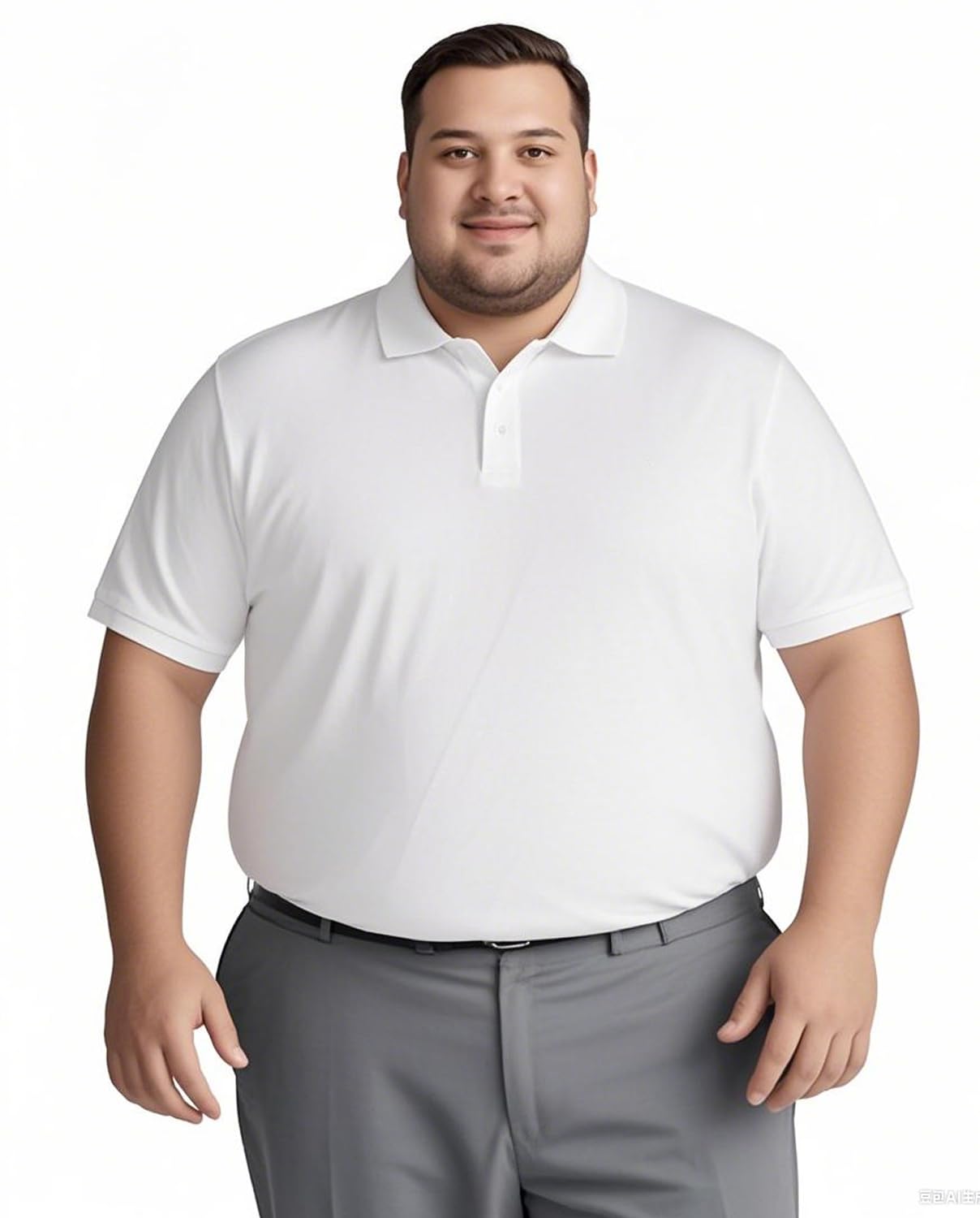 Yuyapu Big and Tall Polo Shirts for Men Short Sleeve Casual Cotton Mens Golf Shirt Classic Button Down Sport Work Shirts