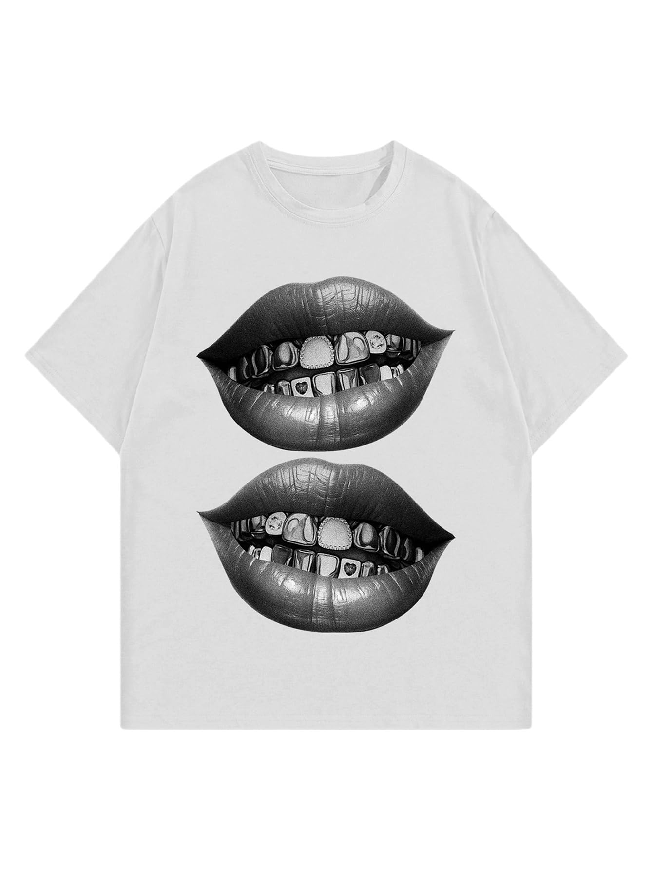 BEAUDRM Men's Plus Size Graphic Print Round Neck Tee Short Sleeve Regular Fit Pullover T Shirt Streetwear