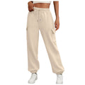 Women's Sweatpants Fleece Lined Baggy Athletic Jogger Trousers With Pockets Fall Casual Trendy Cargo Pants Fall Outfits