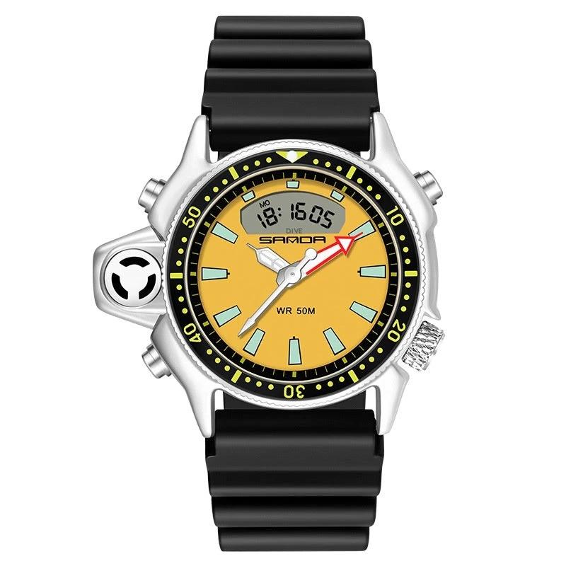 Sports Multifunctional Outdoor Waterproof Large Dial Watch For Men