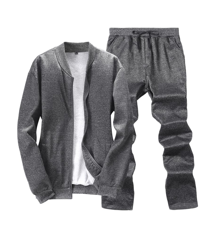 Lavnis Men's Casual Tracksuit Long Sleeve Running Jogging Athletic Sports Set