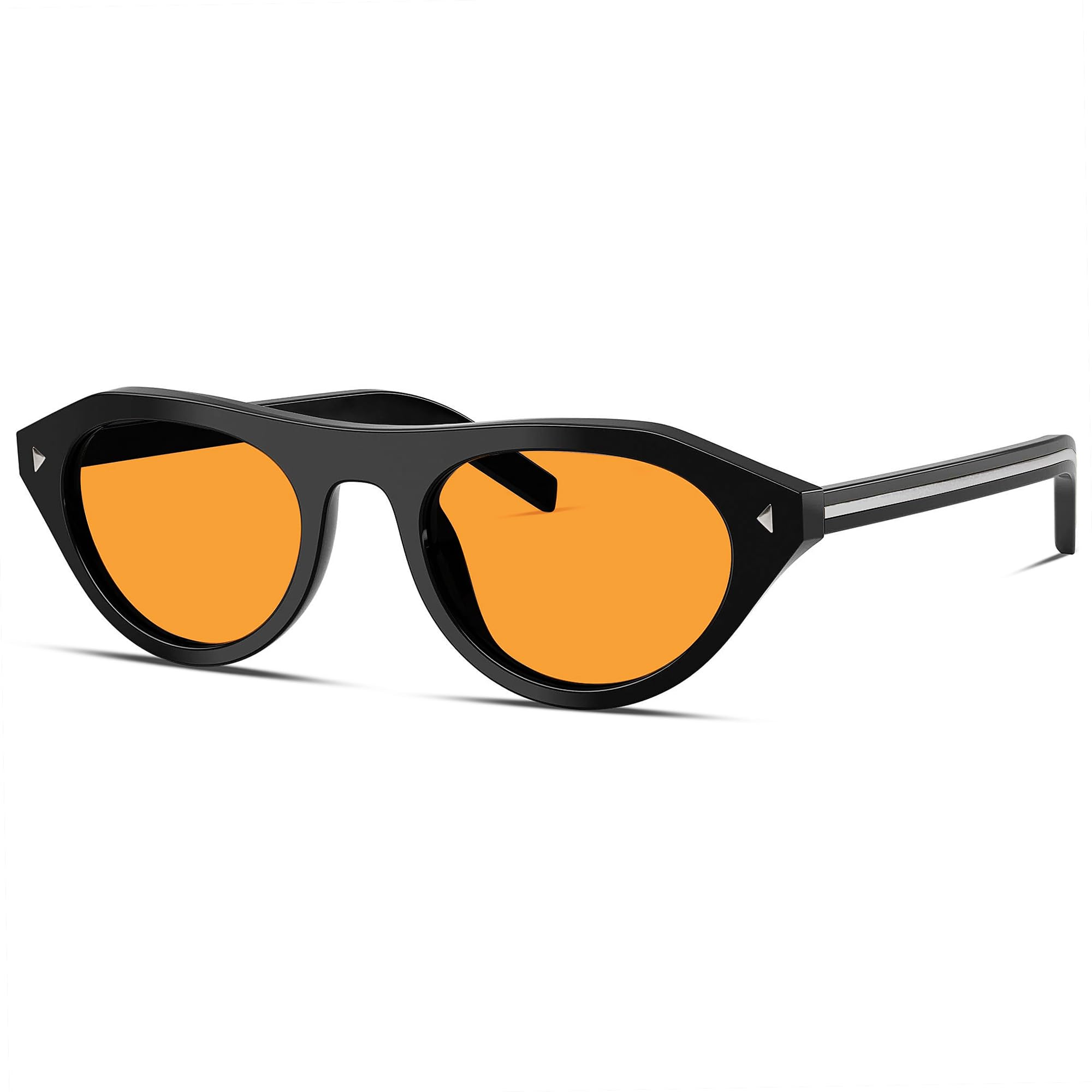 Rmerom Retro Small Oval Sunglasses for Women Men 2026 Trendy Chic Cat Eye Narrow Sun Glasses Vacation Outfits Fashion Sunnies