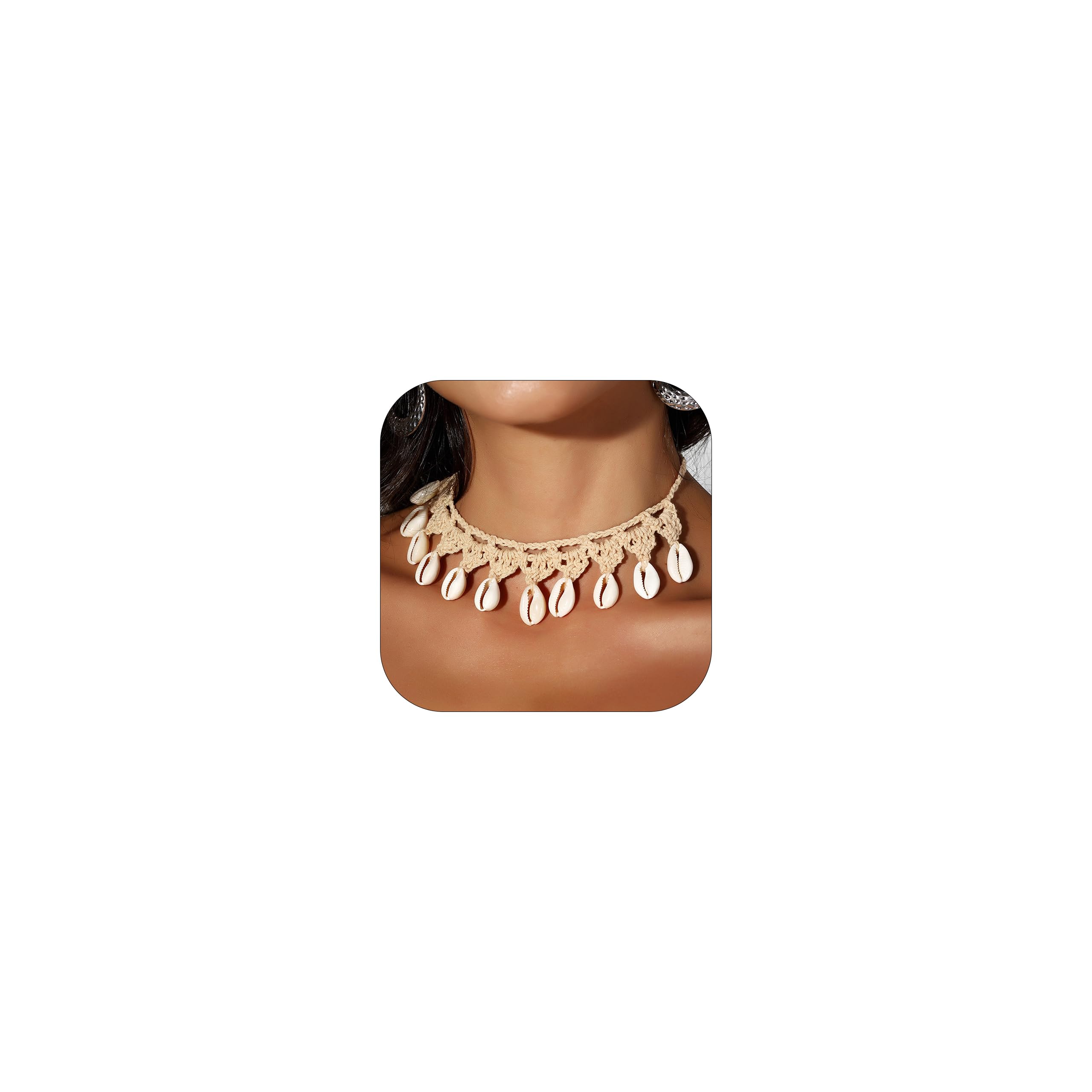 YANCHUN Shell Necklace Beach Jewelry for Women Sea Shell Necklace Layered Gold Shell Charm Necklaces Summer Outfits for Women Beach Fashion Accessories