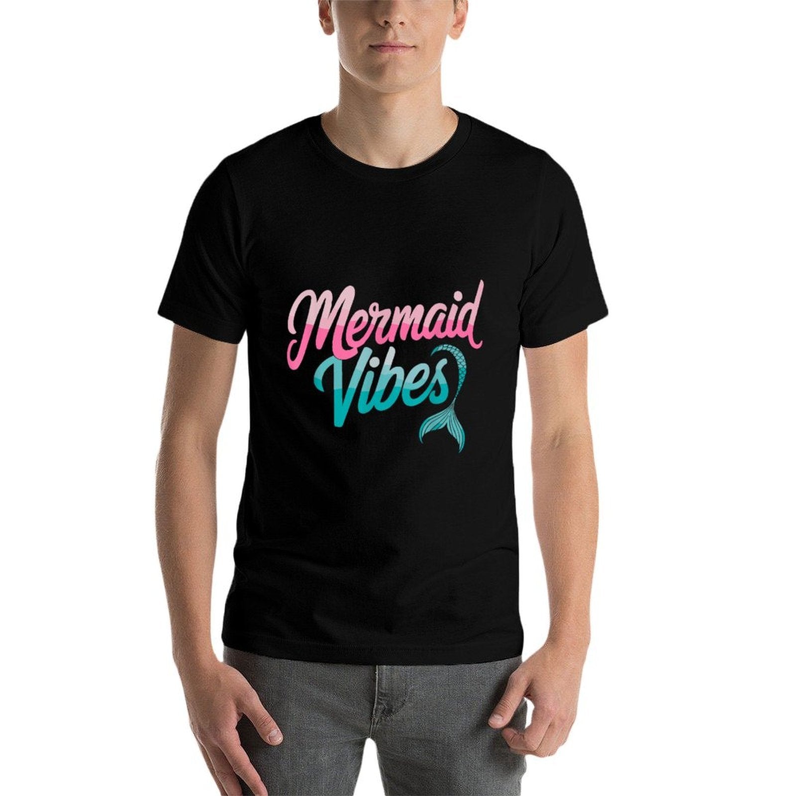 Mermaid Vibes Birthday Party Mermaid Squad  Polyester Blend T-Shirt