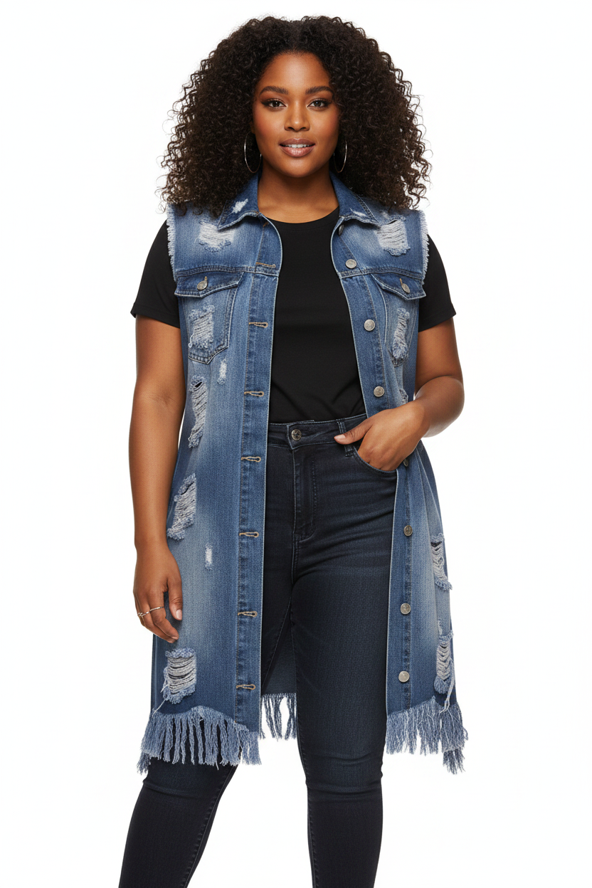 Distressed Denim Jacket
