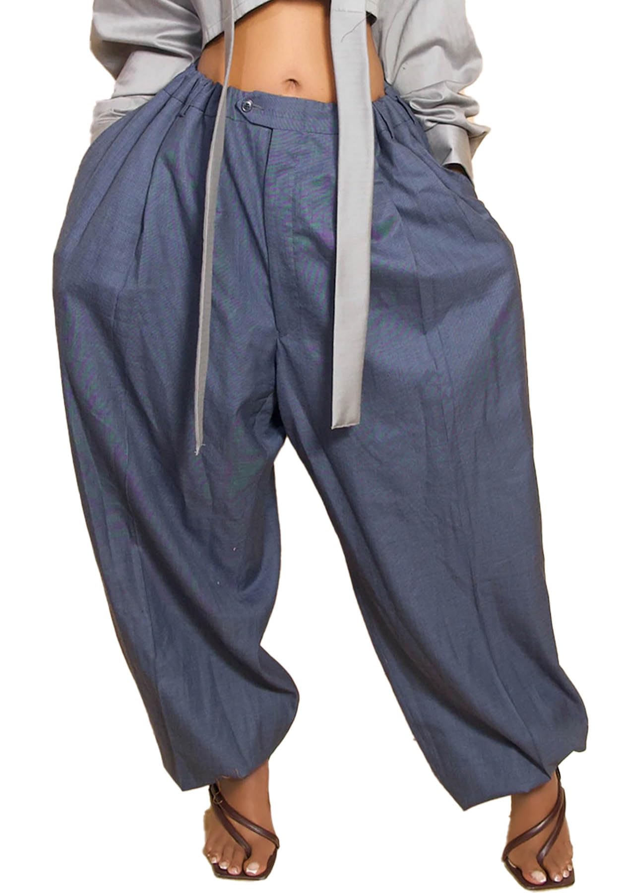 Women's Baggy Parachute Pants Casual High Waisted Oversized Fit Tapered Trousers Jogger Hip-Hop Y2K Streetwear