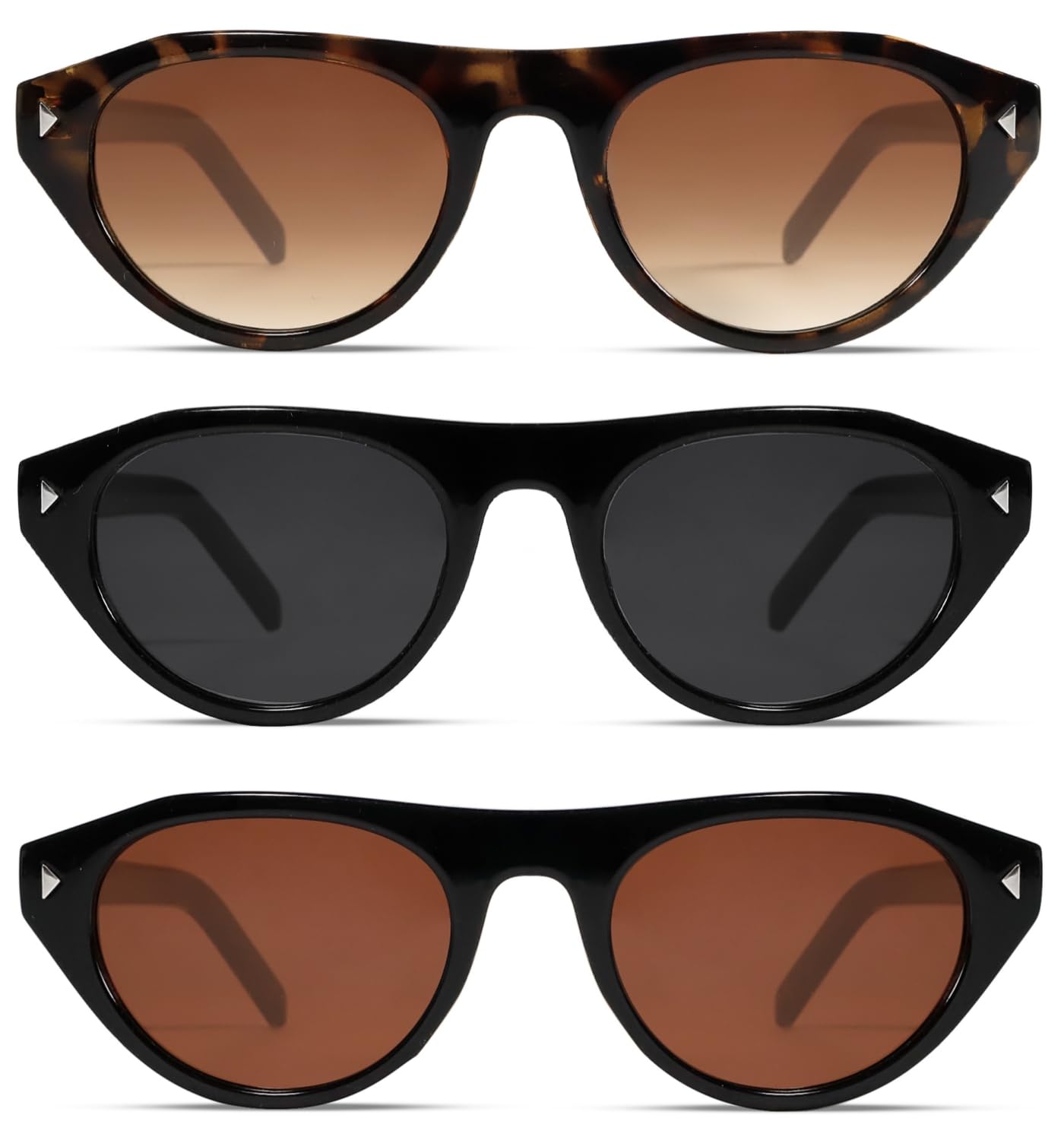 Rmerom Retro Small Oval Sunglasses for Women Men 2026 Trendy Chic Cat Eye Narrow Sun Glasses Vacation Outfits Fashion Sunnies