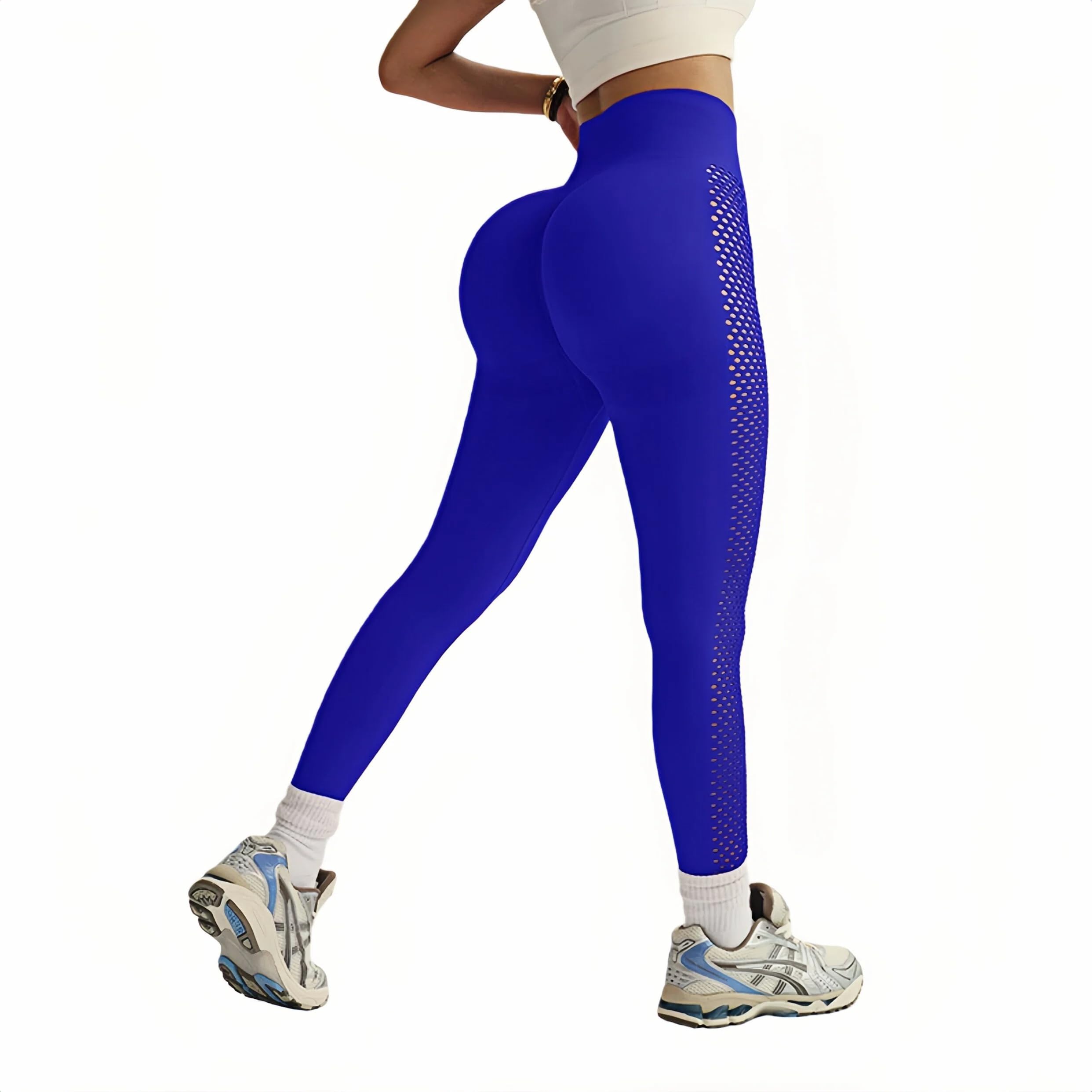 MGULEEYI New Lifting Leggings Women High Waisted Seamless Workout Leggings Gym Booty Tights Tummy Control Yoga Pants