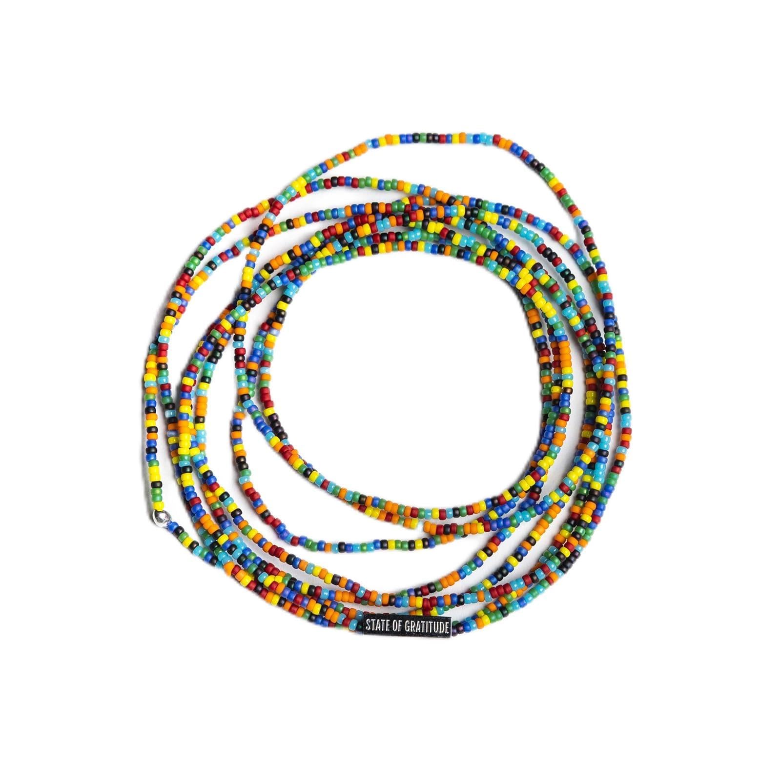 STATE OF GRATITUDE The Stonewall Intention Wrap Bracelet - Silver Hardware - Relaxed Fit