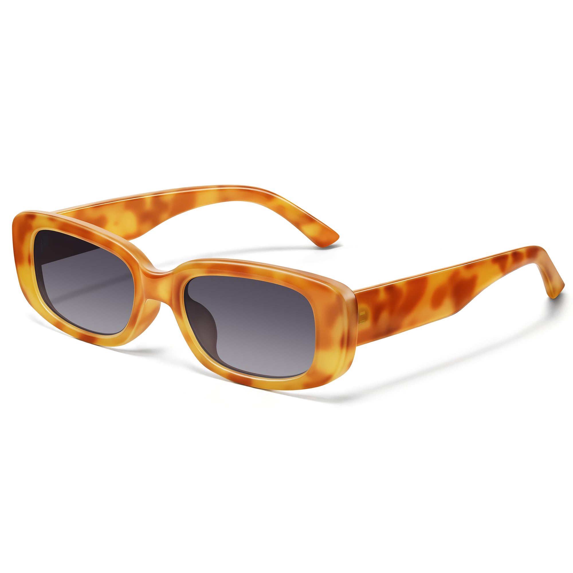 JASPIN Rectangle Sunglasses for Women Men Trendy Y2k Retro 90s Sun Glasses UV Protection Cool Square Frame