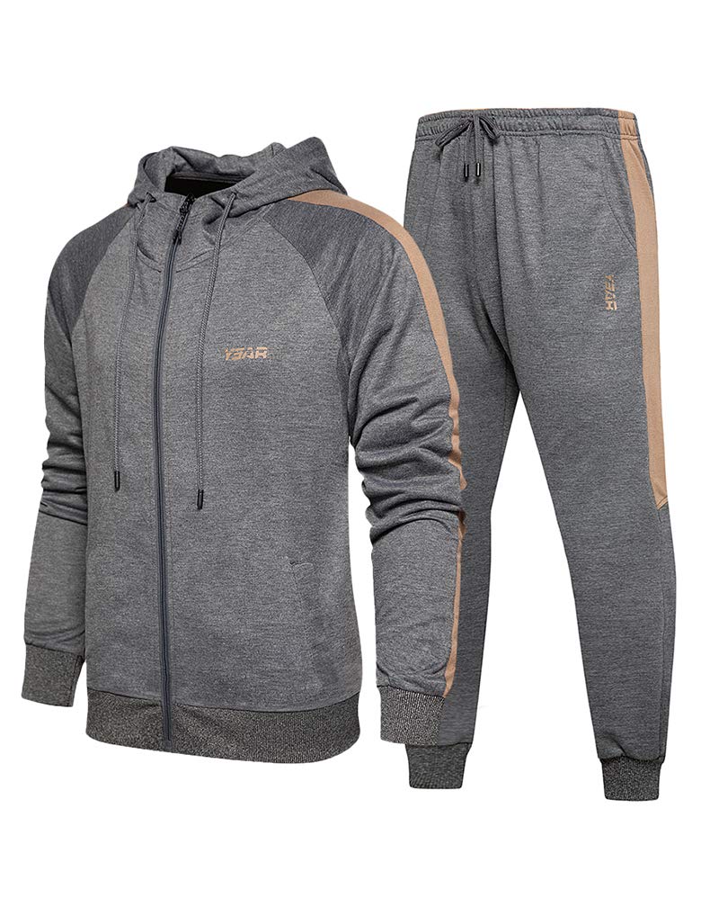 Lavnis Men's Casual Tracksuit Long Sleeve Running Jogging Athletic Sports Set