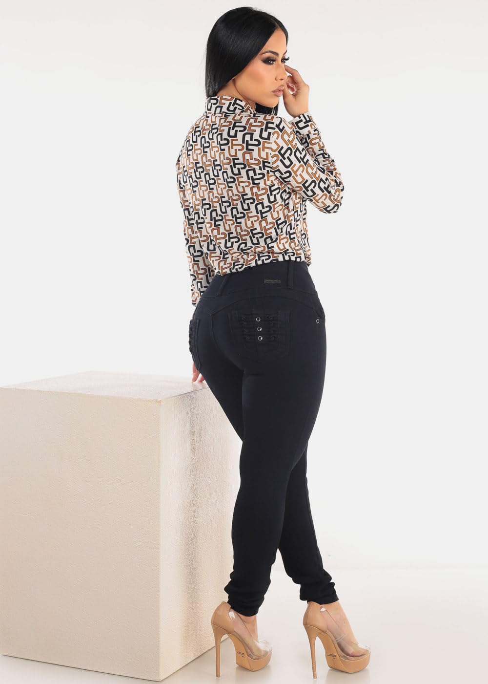Moda Xpress High Waisted Butt Lifting Jeans for Women - Colombian Skinny Jeans Levanta Cola