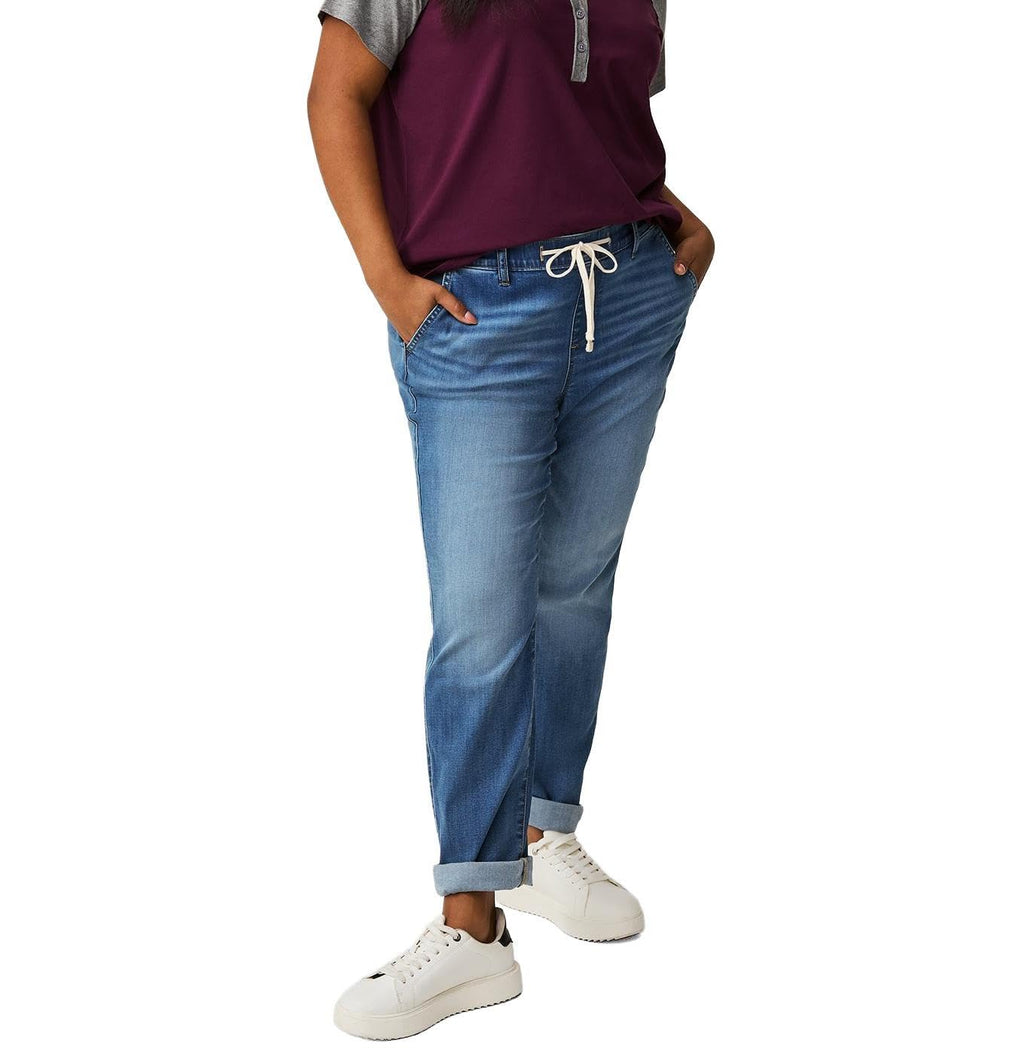 Torrid Women's Plus Size Weekend Boyfriend Mid-Rise Jean