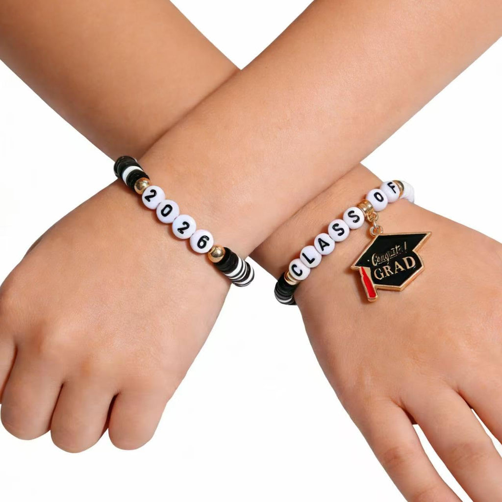 Szwyymybsr Graduation Bracelet for Men Women, Class of 2026, Grade, High School, College, Masters Degree, Graduation Bracelet for Friend Daughter Sister Granddaughter With Graduation Meaningful Cards