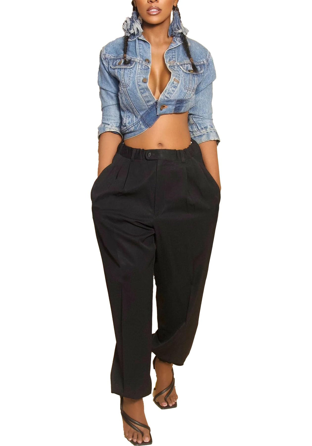 Women's Baggy Parachute Pants Casual High Waisted Oversized Fit Tapered Trousers Jogger Hip-Hop Y2K Streetwear