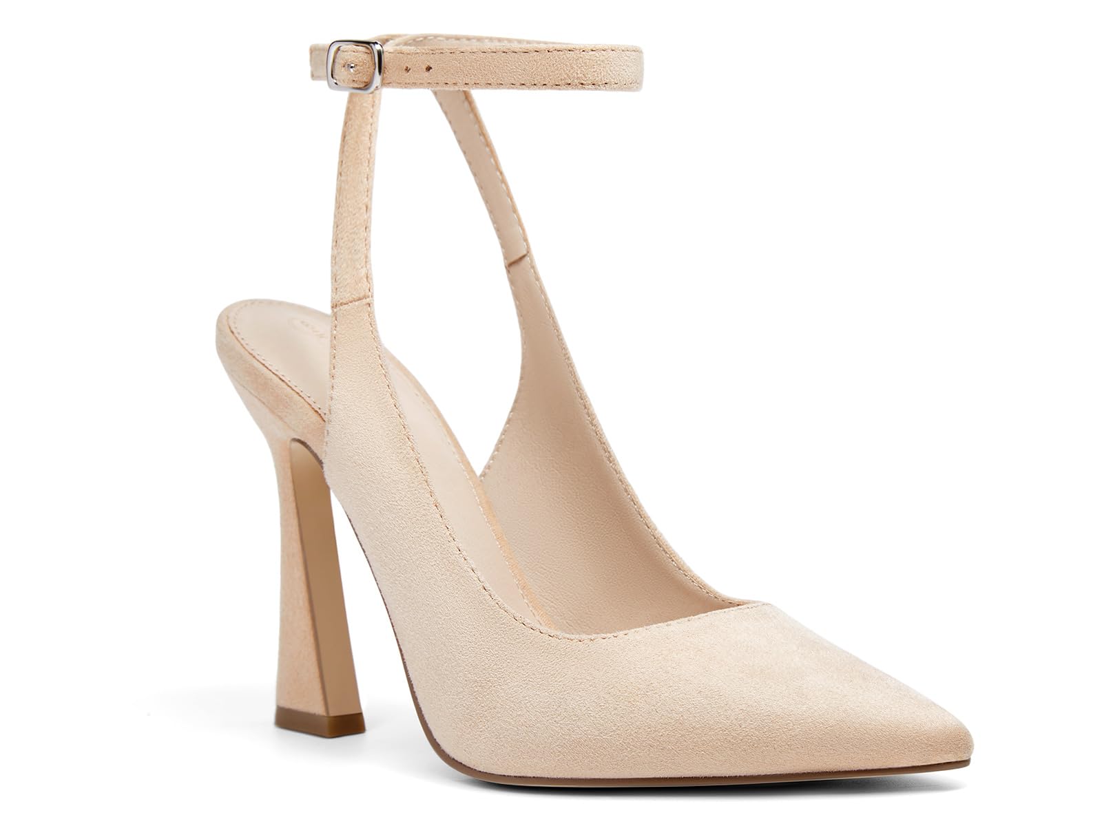 Reoplty Womens Closed Toe Ankle Strap Heels Pointed Toe Pumps Shoes Slingback High Heel Wedding Dress Shoes
