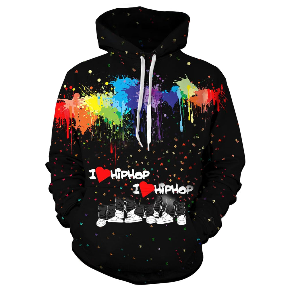 Hwycomfort Men's 3d Printed Novelty Hoodie Hip Hop Hoodies Street Graffiti Sweatshirt Casual Pockets Pullover