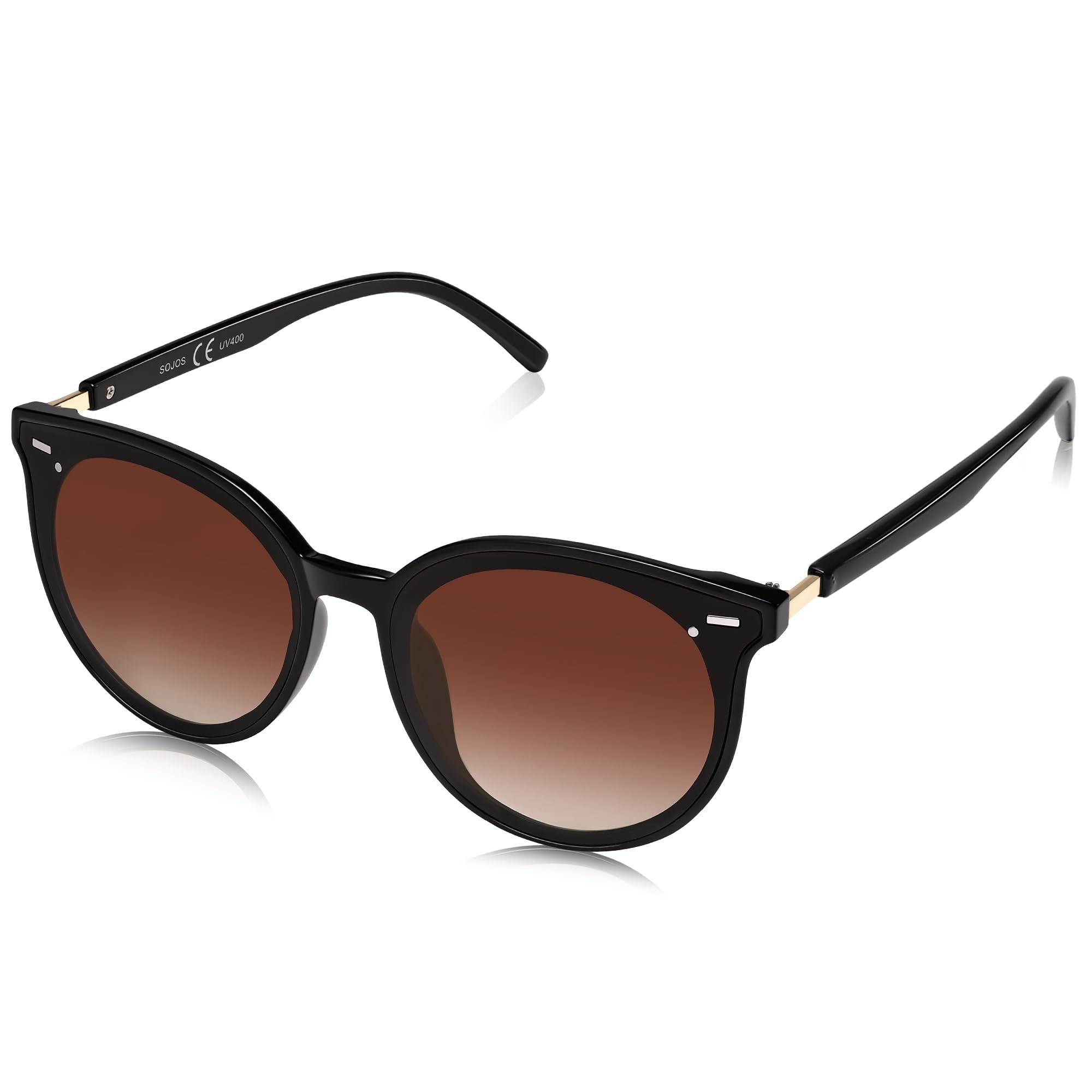 SOJOS Sunglasses Womens Trendy 2025 Classic Round Retro Vintage Shades Large Frame Sunnies SJ2067
