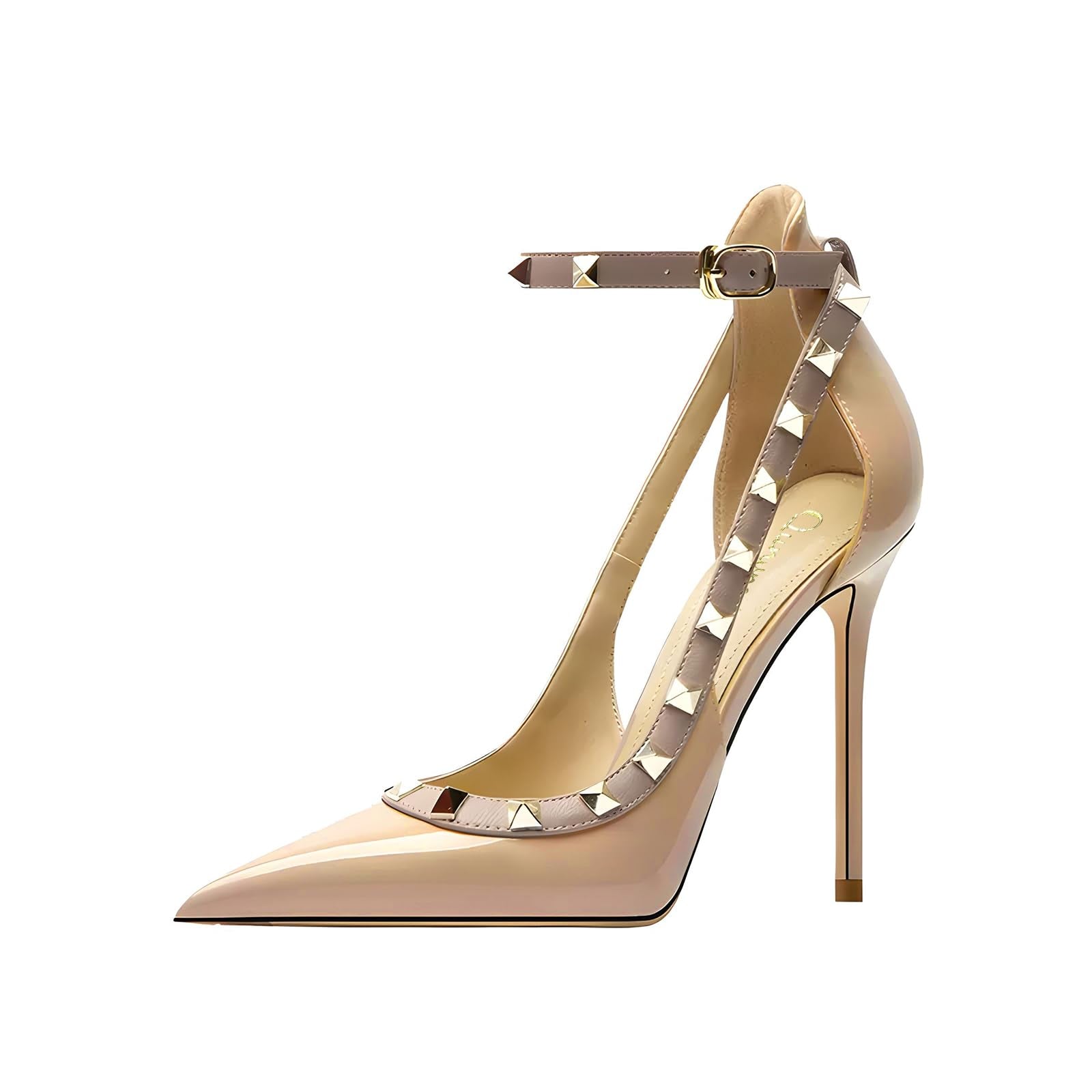 Qunvngutui Women's Pointed-Toe Bag-Toe Strappy High-Heeled Shoes Sexy Stiletto Pumps
