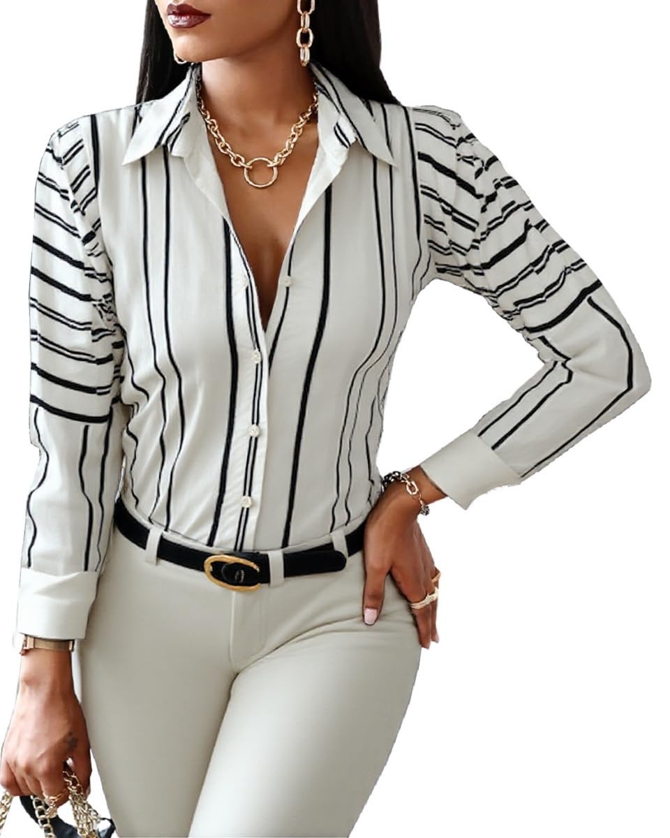 Blouses for Women Dressy Casual Colorful Long Sleeve Shirt Floral Print Tops Loose Collar Sexy T-Shirts Fashion 2023