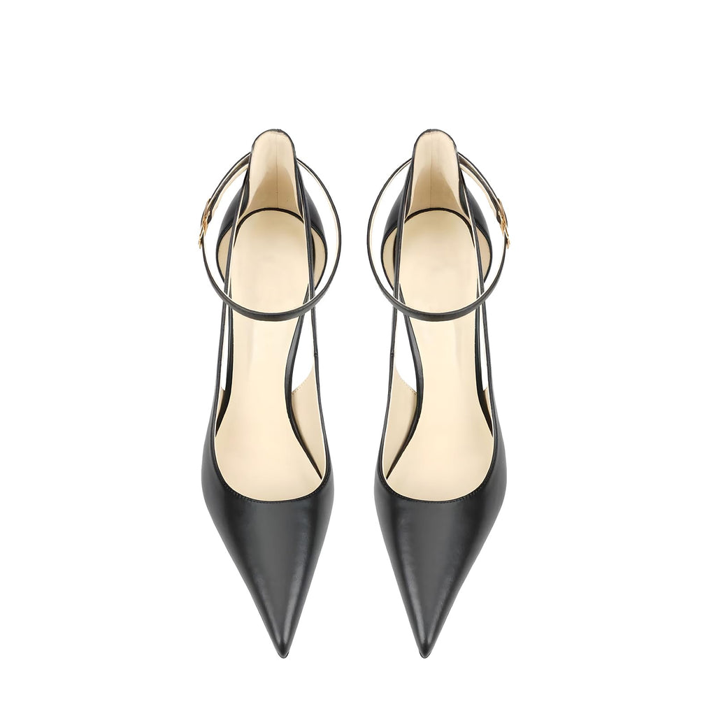 Qunvngutui Women's Pointed-Toe Bag-Toe Strappy High-Heeled Shoes Sexy Stiletto Pumps